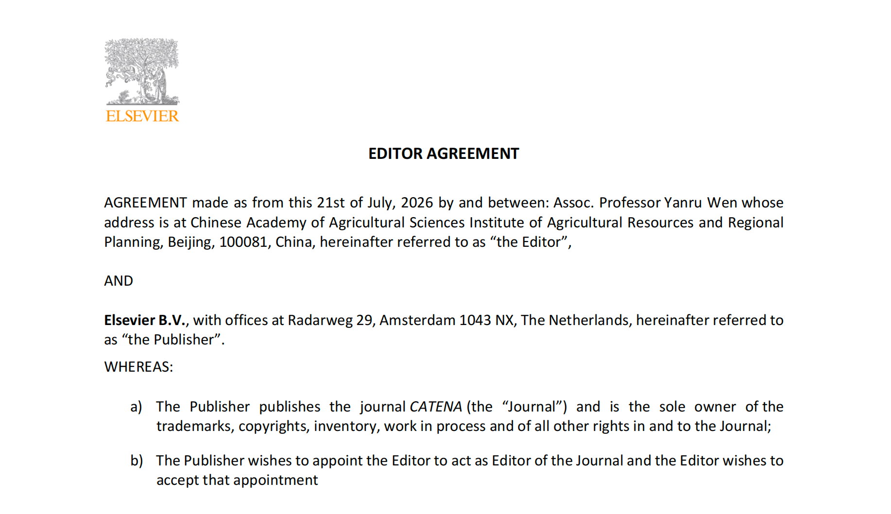 温艳茹副研究员受邀担任国际期刊CATENA副主编.png